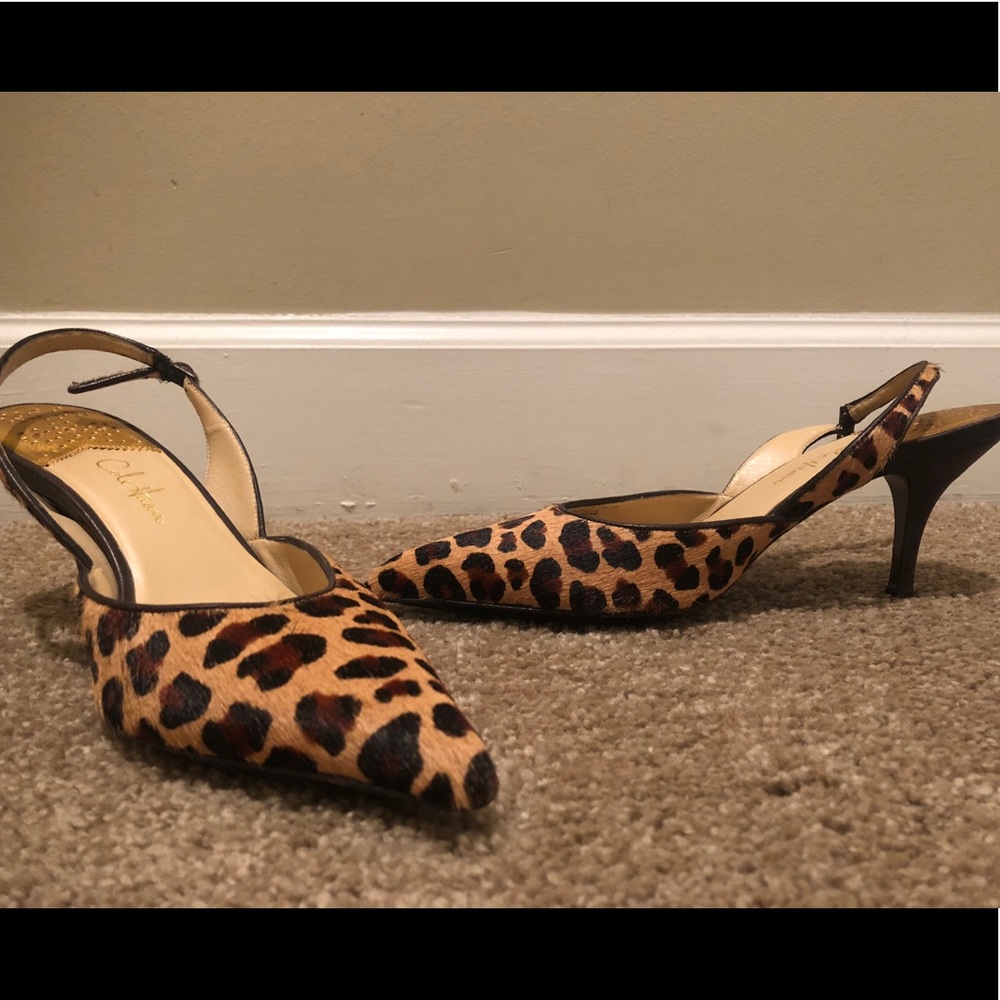 Cole Haan leopard sling heel